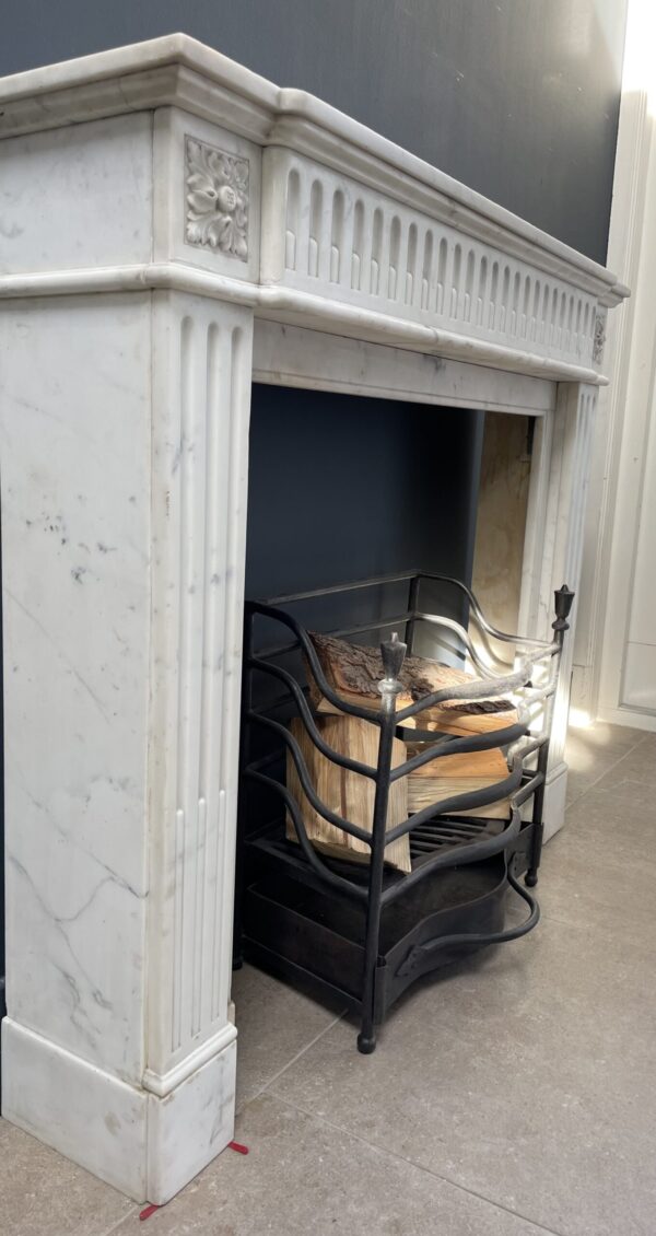 Antique fireplace white