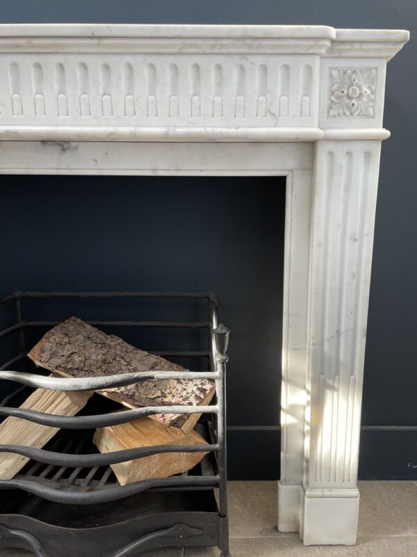 Antique fireplace white
