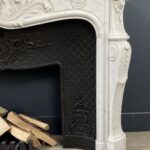 Antique White Fireplace with Inset.