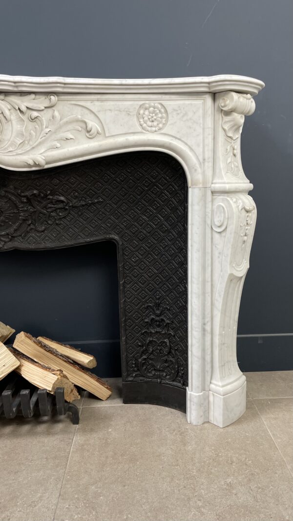 Antique White Fireplace with Inset.