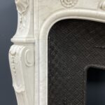 Antique White Fireplace with Inset.