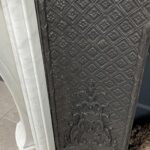 Antique White Fireplace with Inset.