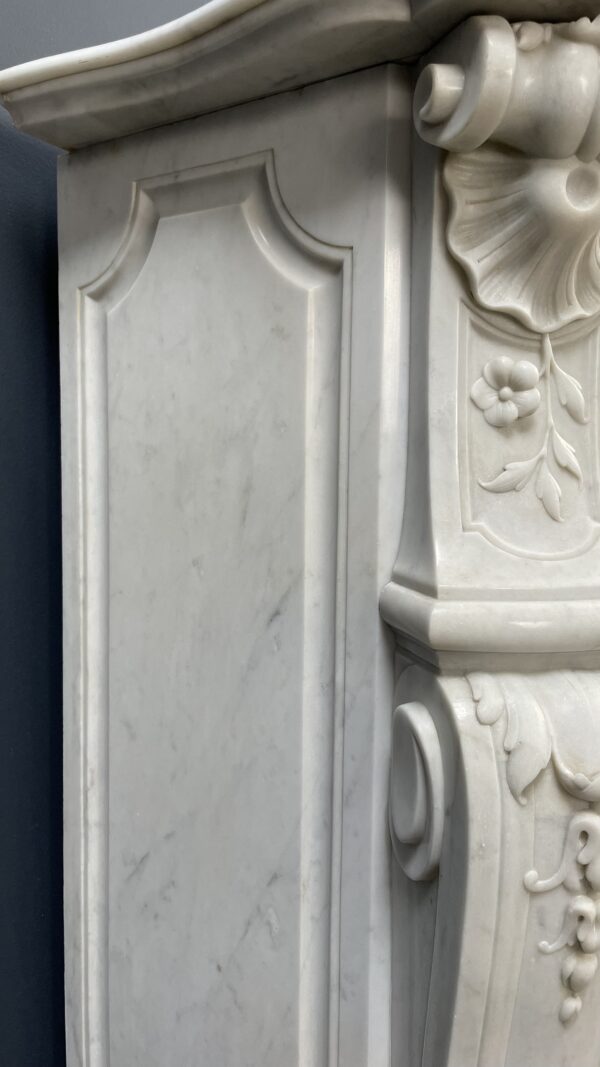Antique White Fireplace with Inset.