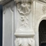 Antique White Fireplace with Inset.