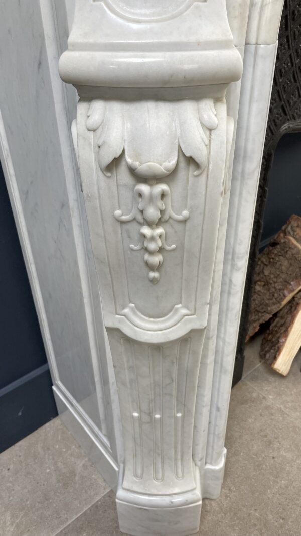 Antique White Fireplace with Inset.