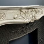 Antique White Fireplace with Inset.