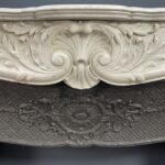 Antique White Fireplace with Inset.