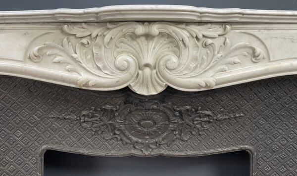 Antique White Fireplace with Inset.