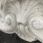 Antique White Fireplace with Inset.