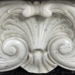 Antique White Fireplace with Inset.