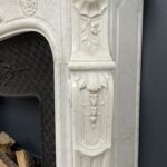 Antique White Fireplace with Inset.