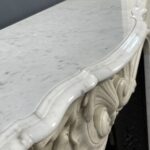 Antique White Fireplace with Inset.
