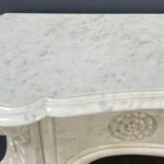 Antique White Fireplace with Inset.