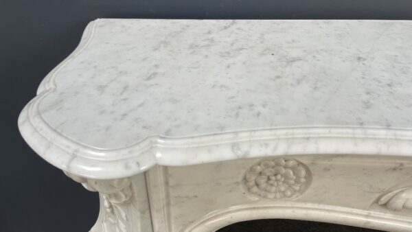 Antique White Fireplace with Inset.