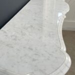 Antique White Fireplace with Inset.