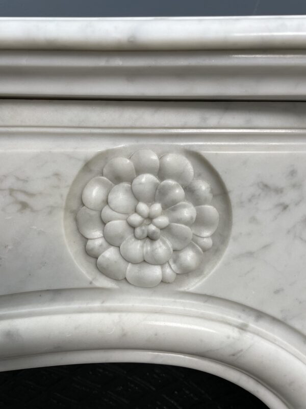 Antique White Fireplace with Inset.