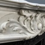 Antique White Fireplace with Inset.