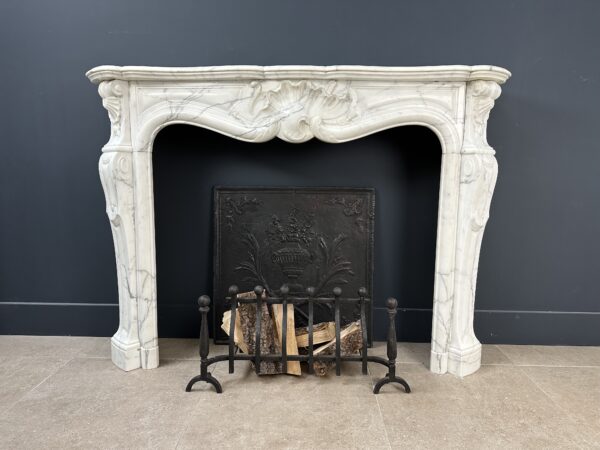 White antique Rococo Fireplace