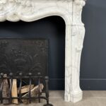 White antique Rococo Fireplace