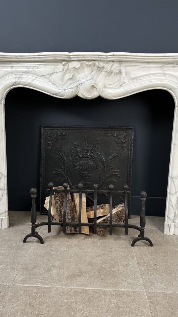 White antique Rococo Fireplace