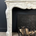 White antique Rococo Fireplace