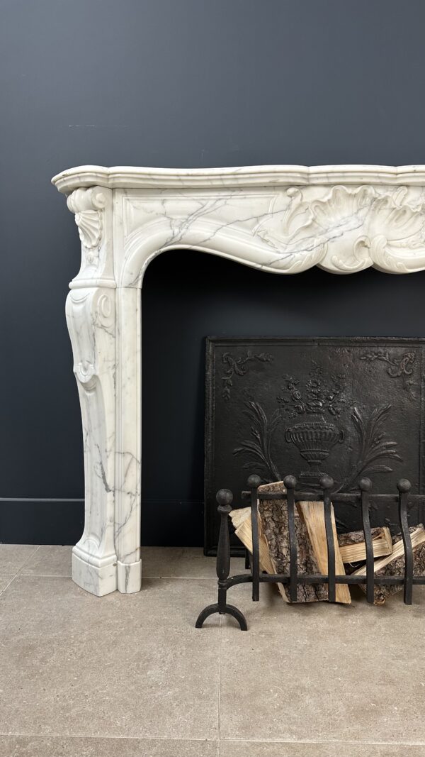 White antique Rococo Fireplace