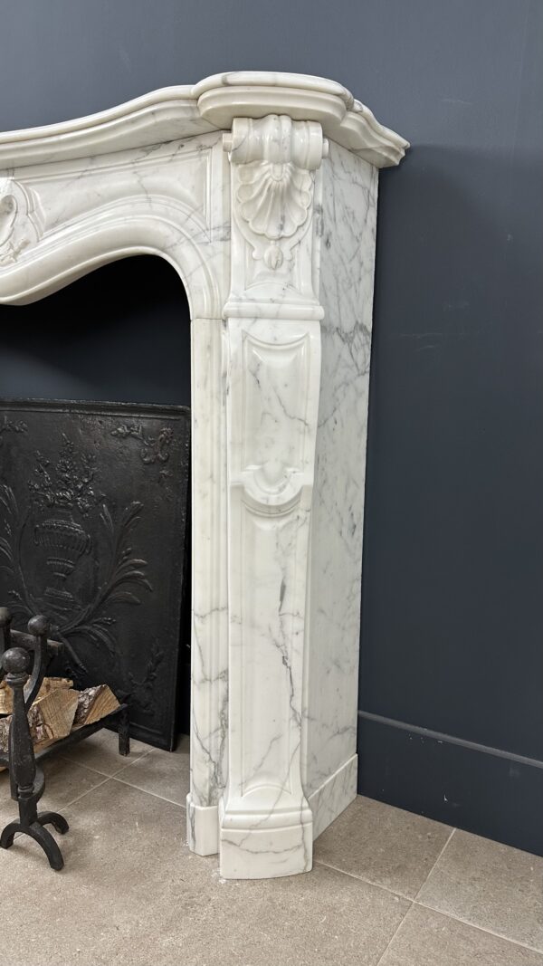 White antique Rococo Fireplace