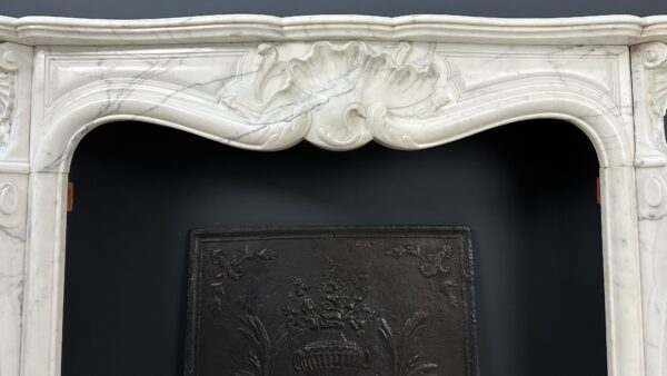 White antique Rococo Fireplace
