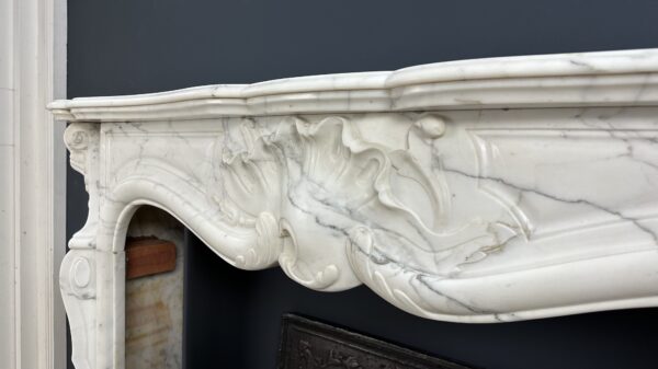 White antique Rococo Fireplace