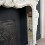 White antique Rococo Fireplace