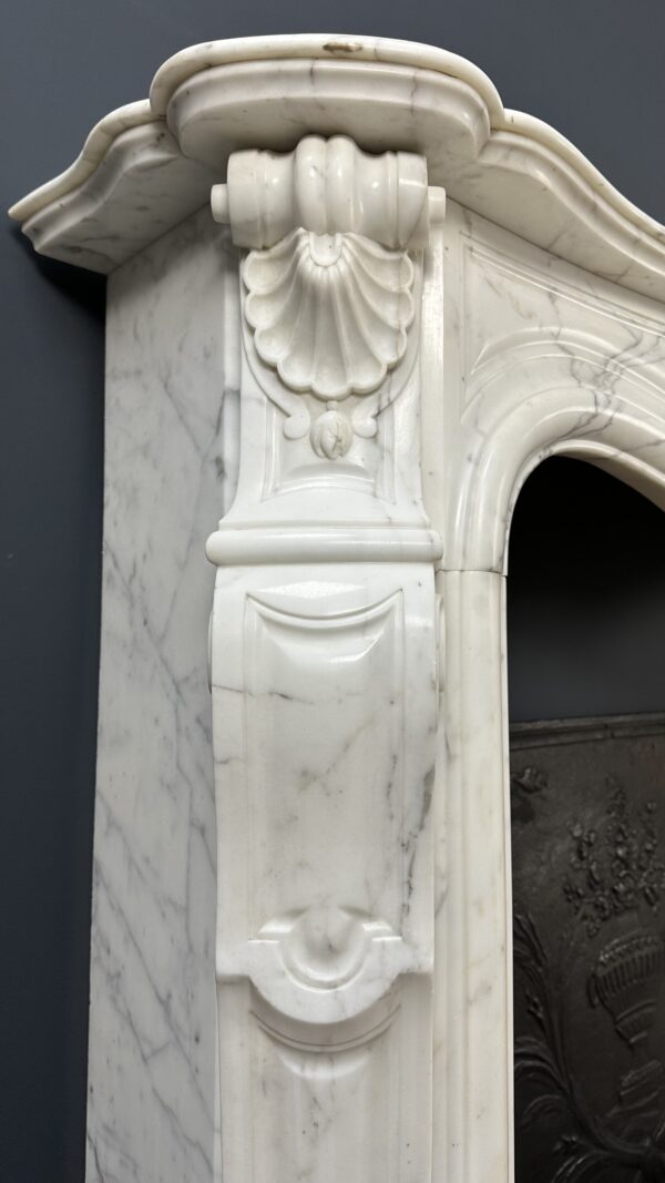 White antique Rococo Fireplace