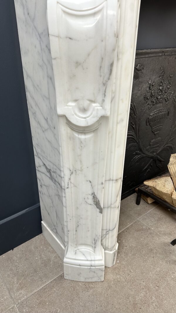 White antique Rococo Fireplace