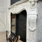 White antique Rococo Fireplace