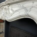 White antique Rococo Fireplace