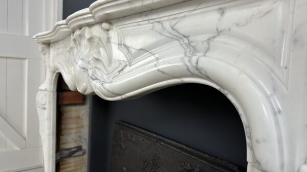 White antique Rococo Fireplace