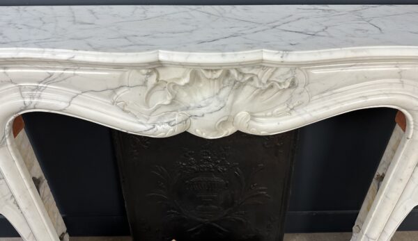 White antique Rococo Fireplace