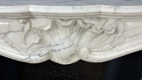 White antique Rococo Fireplace