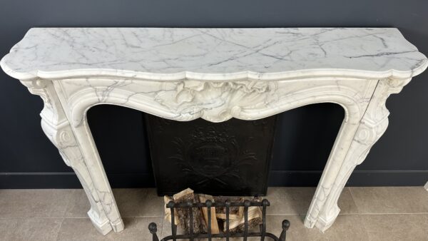 White antique Rococo Fireplace