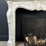 White antique Rococo Fireplace