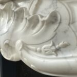 White antique Rococo Fireplace