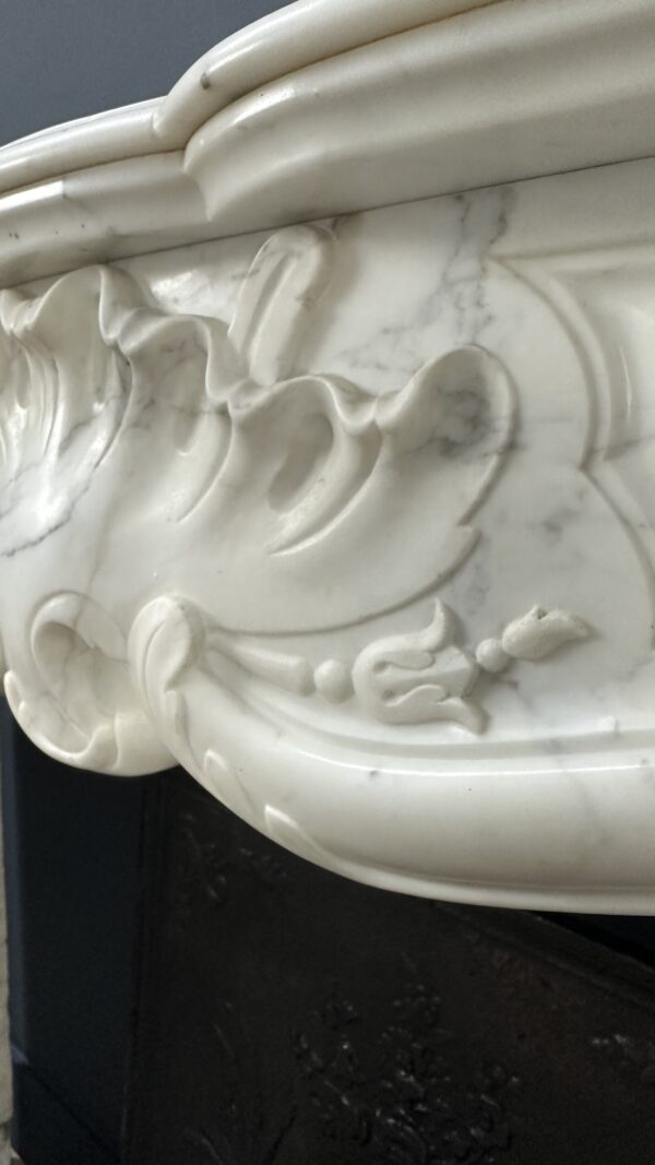 White antique Rococo Fireplace