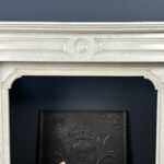 Antique fireplace white marble