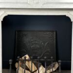Antique fireplace white marble