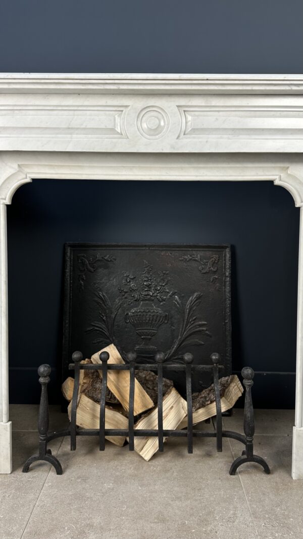 Antique fireplace white marble