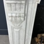 Antique fireplace white marble