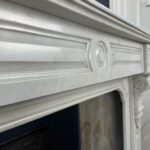 Antique fireplace white marble