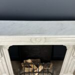 Antique fireplace white marble
