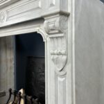 Antique fireplace white marble