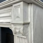 Antique fireplace white marble