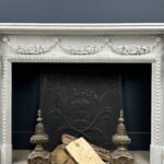 Antique Fireplace White Garland fireplace